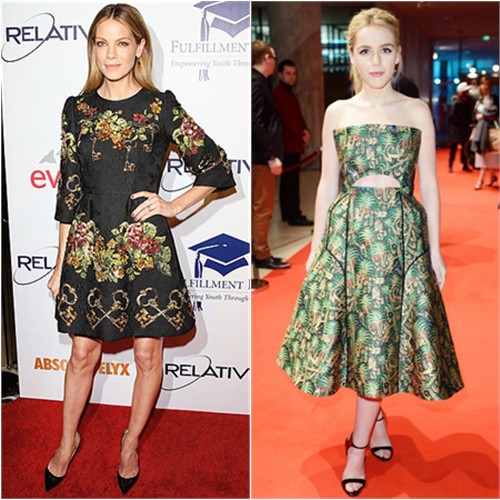 Michelle in Dolce & Gabbana; Kiernan in Delpozo
