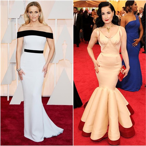 Reese in Tom Ford; Dita in Zac Posen