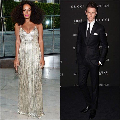 Solange in Calvin Klein; Eddie in Gucci