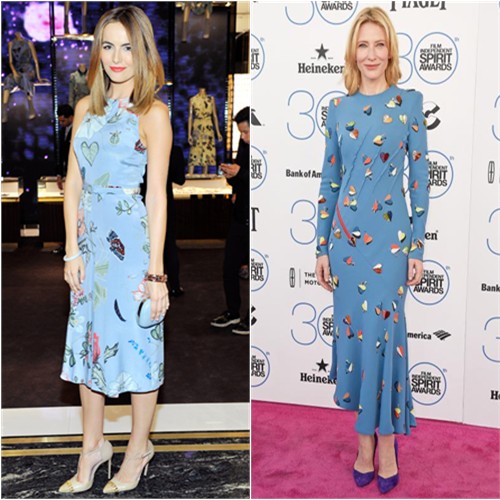 Camilla in Gucci; Cate in Schiaparelli