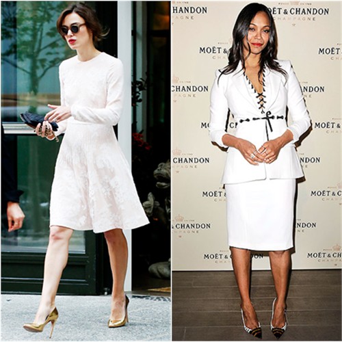 Keira in Huishan Zhang; Zoe in Altuzarra