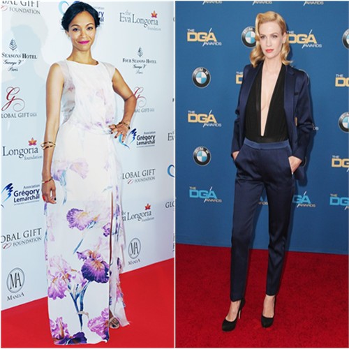 Zoe in Nina Ricci; January in Sandro