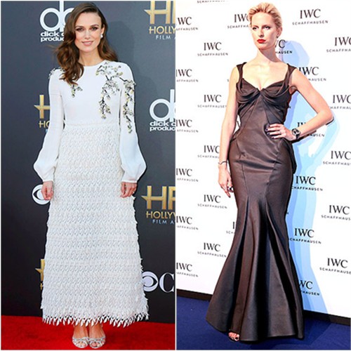 Keira in Giambattista Valli; Karolina in Zac Posen
