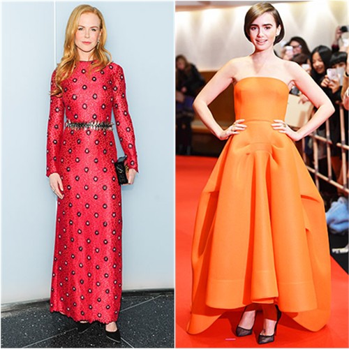 Nicole in Louis Vuitton; Lily in Maticevski
