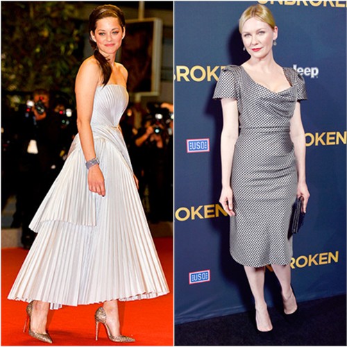 Marion in Dior; Kirsten in Vivienne Westwood