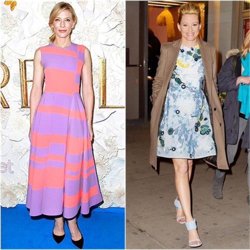Cate in Roksanda; Elizabeth in Monique Lhuillier