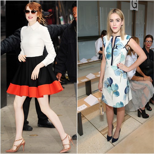 Emma in Valentino; Kiernan in Tory Burch