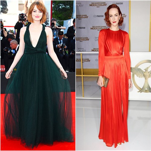 Emma in Valentino; Jena in Emanuel Ungaro