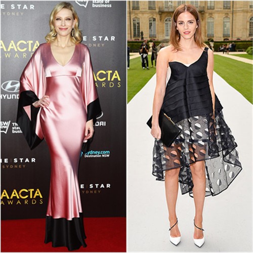 Cate in McQueen; Emma in Dior