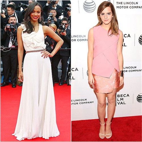 Zoe in Victoria Beckham; Emma in Narciso Rodriguez