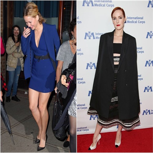 Jennifer in David Koma; Jena in Reem Acra