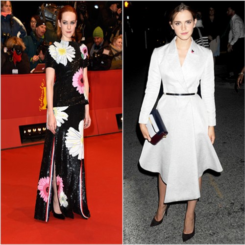 Jena in Thom Browne; Emma in Dior
