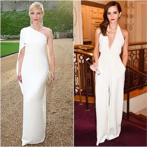 Cate in Ralph Lauren; Emma in Misha Nonoo