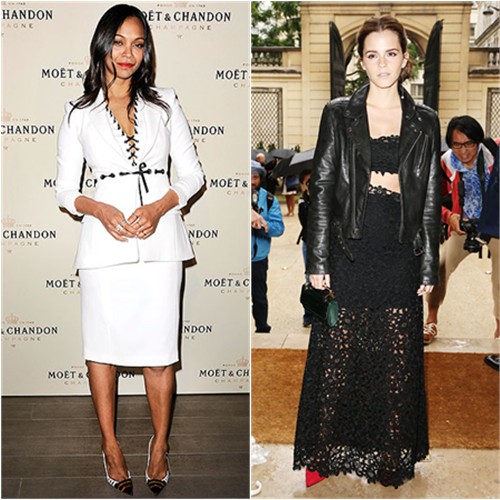 Zoe in Altuzarra; Emma in BLK DNM/Dior