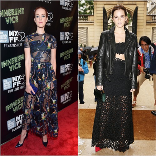 Jena in Valentino; Emma in BLK DNM/Dior