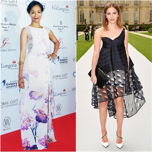 Zoe in Nina Ricci; Emma in Dior